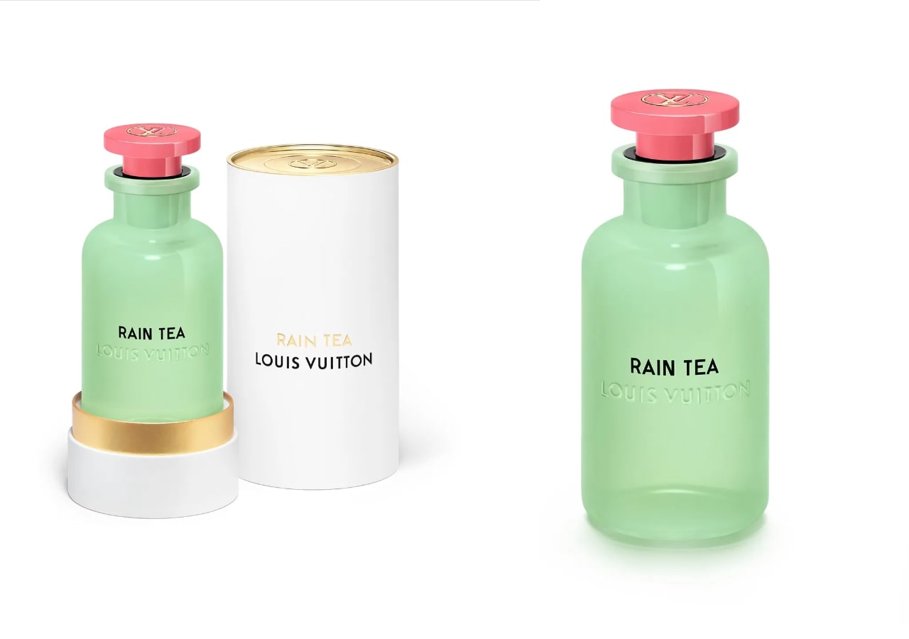 Parfum Rain Tea de Louis Vuitton avec son emballage.